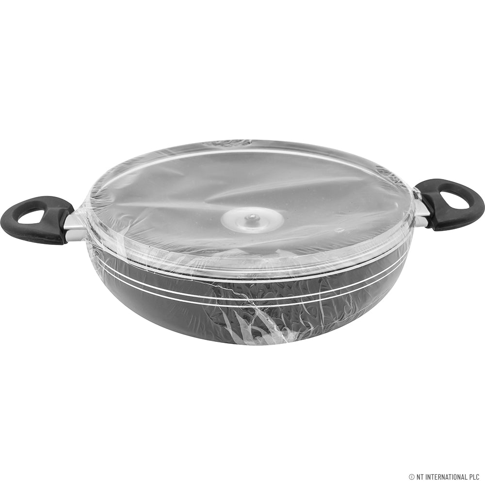 24cm Kadai ( Black ) - Induction Bottom