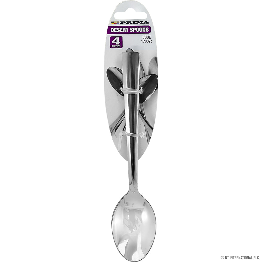 4pc Desert Spoon Set on Tie Card