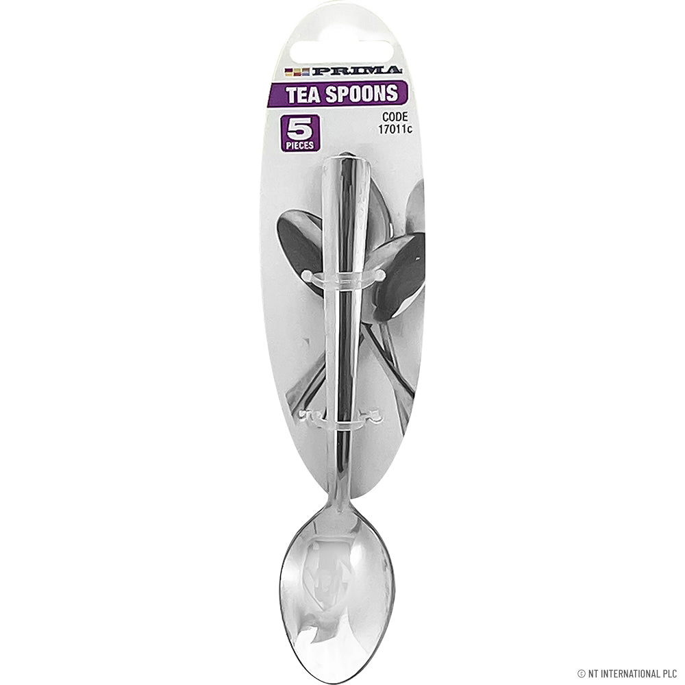 5pc Tea Spoon Set on Tie Card
