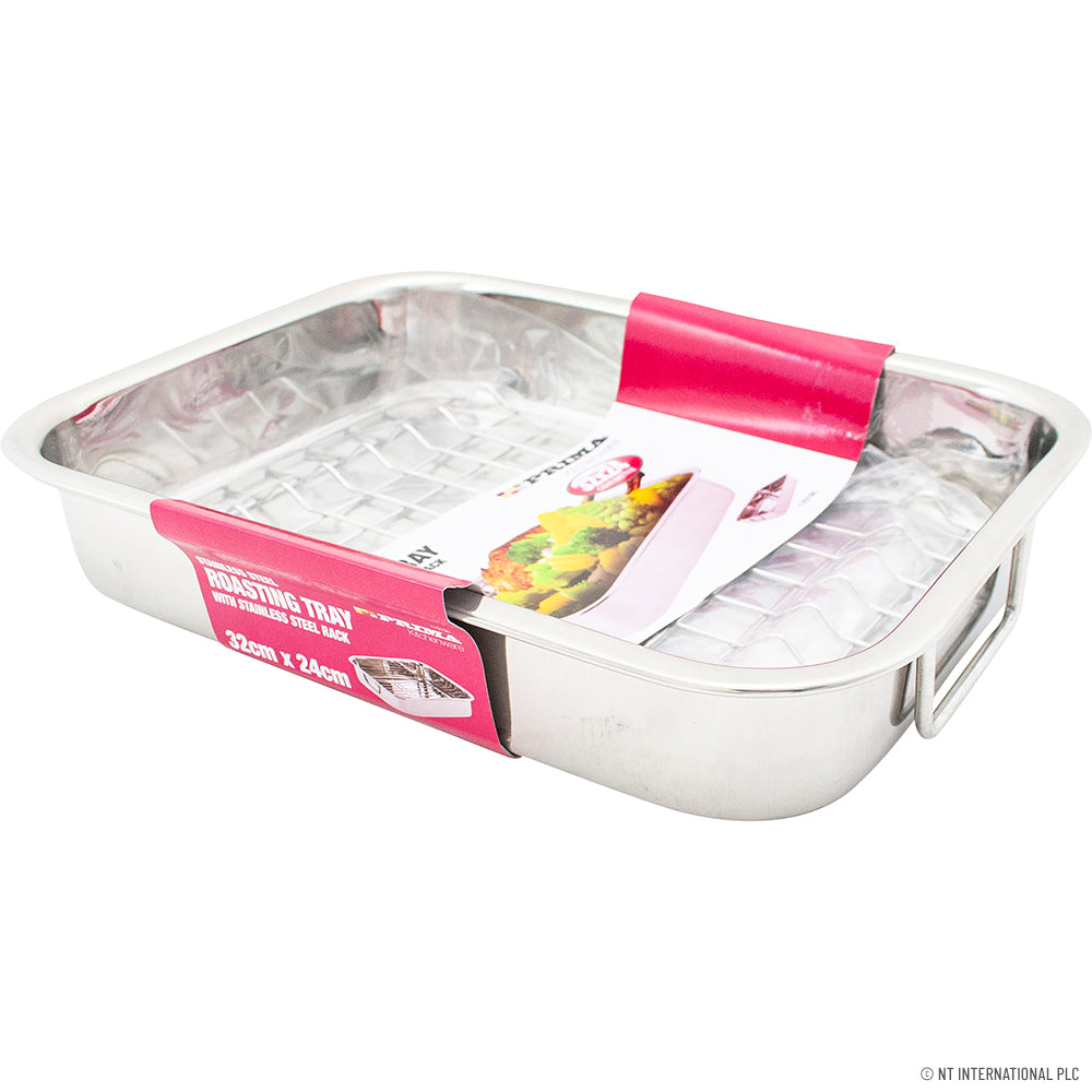 27cm x 20cm S/S Roasting Pan with Rack
