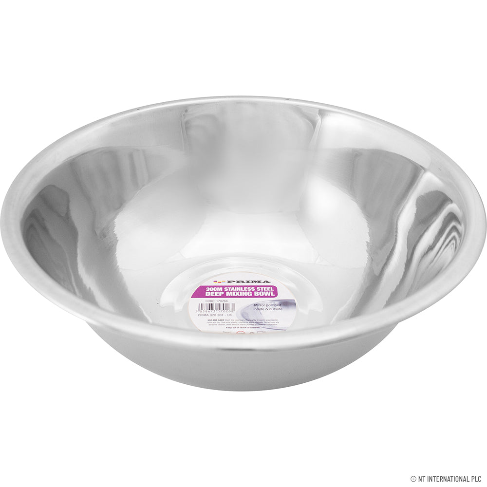18cm Deep Mixing Bowl - S/S