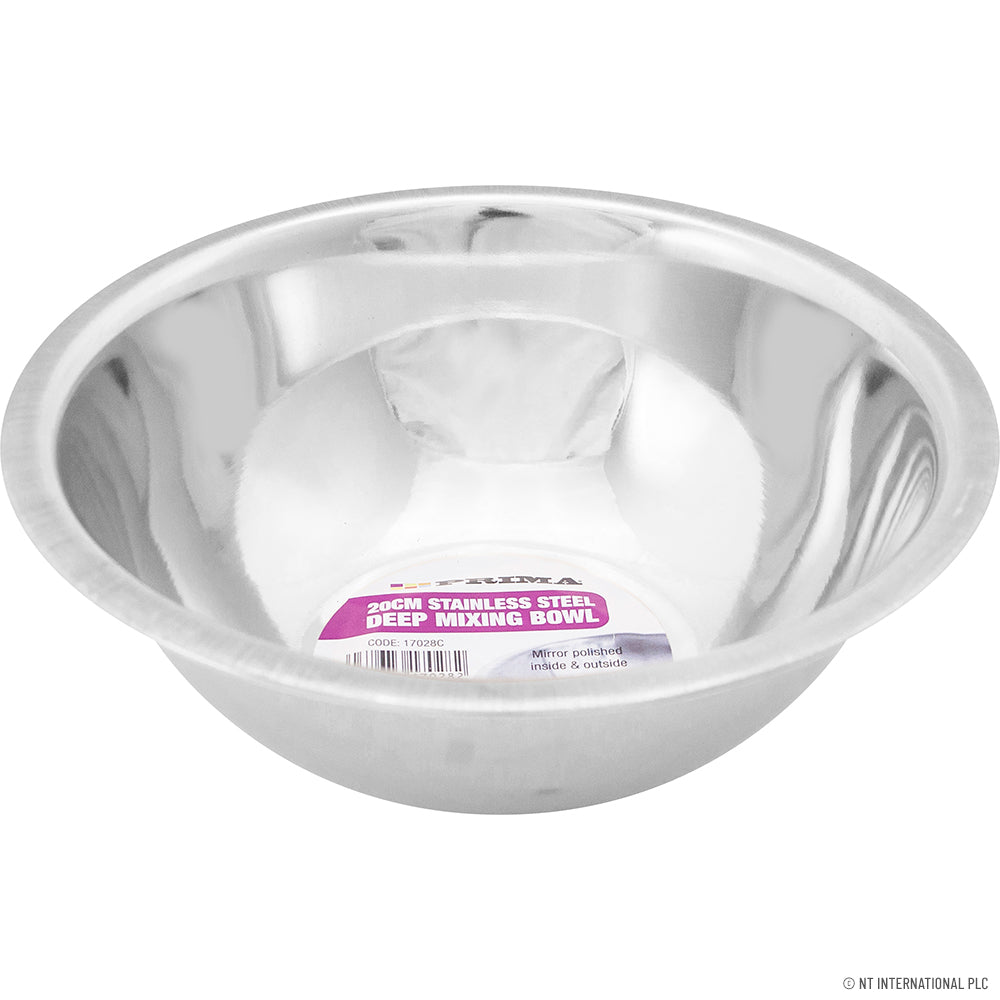 18cm Deep Mixing Bowl - S/S