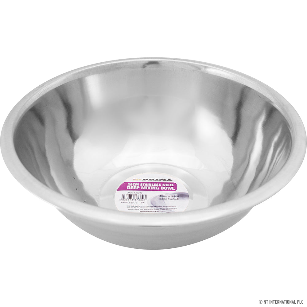 18cm Deep Mixing Bowl - S/S