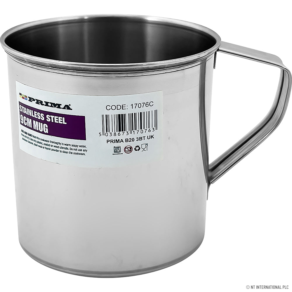 9cm S/S Mug - Strip Handle