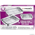 4pc S/S Roasting Pan Set with Racks