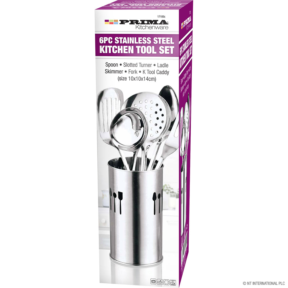 6pc Kitchen Tool Set with Caddy - Cutlery