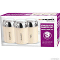 3pc Canisters Set Cream - Coffee / Tea / Sug