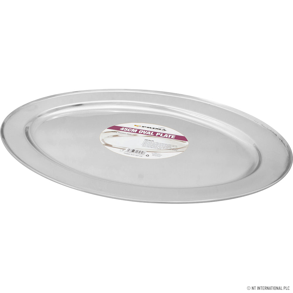 20cm S/Steel Oval Plate