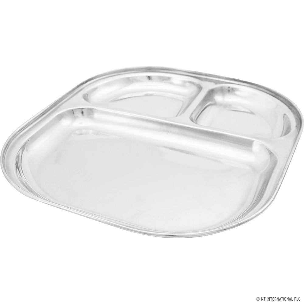 3 Compartment S/S Tray 26.5 x 23cm
