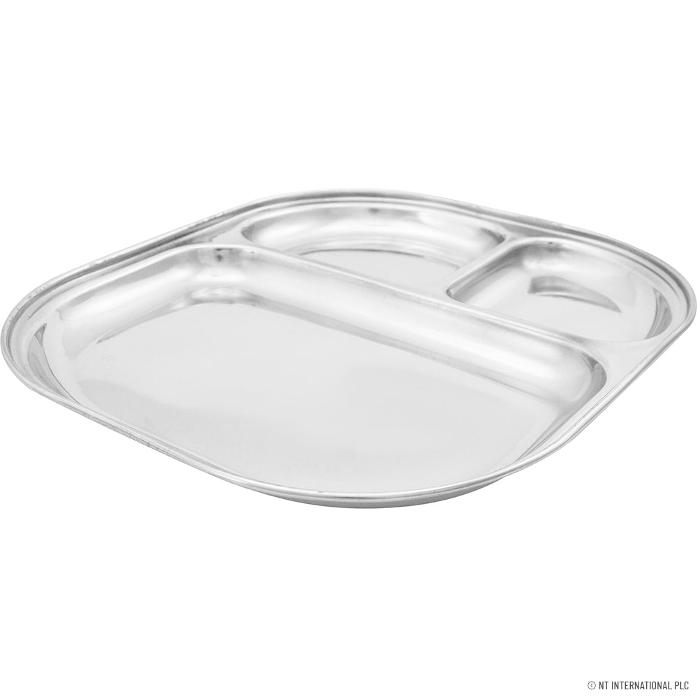 3 Compartment S/S Tray 29.5 x 26cm