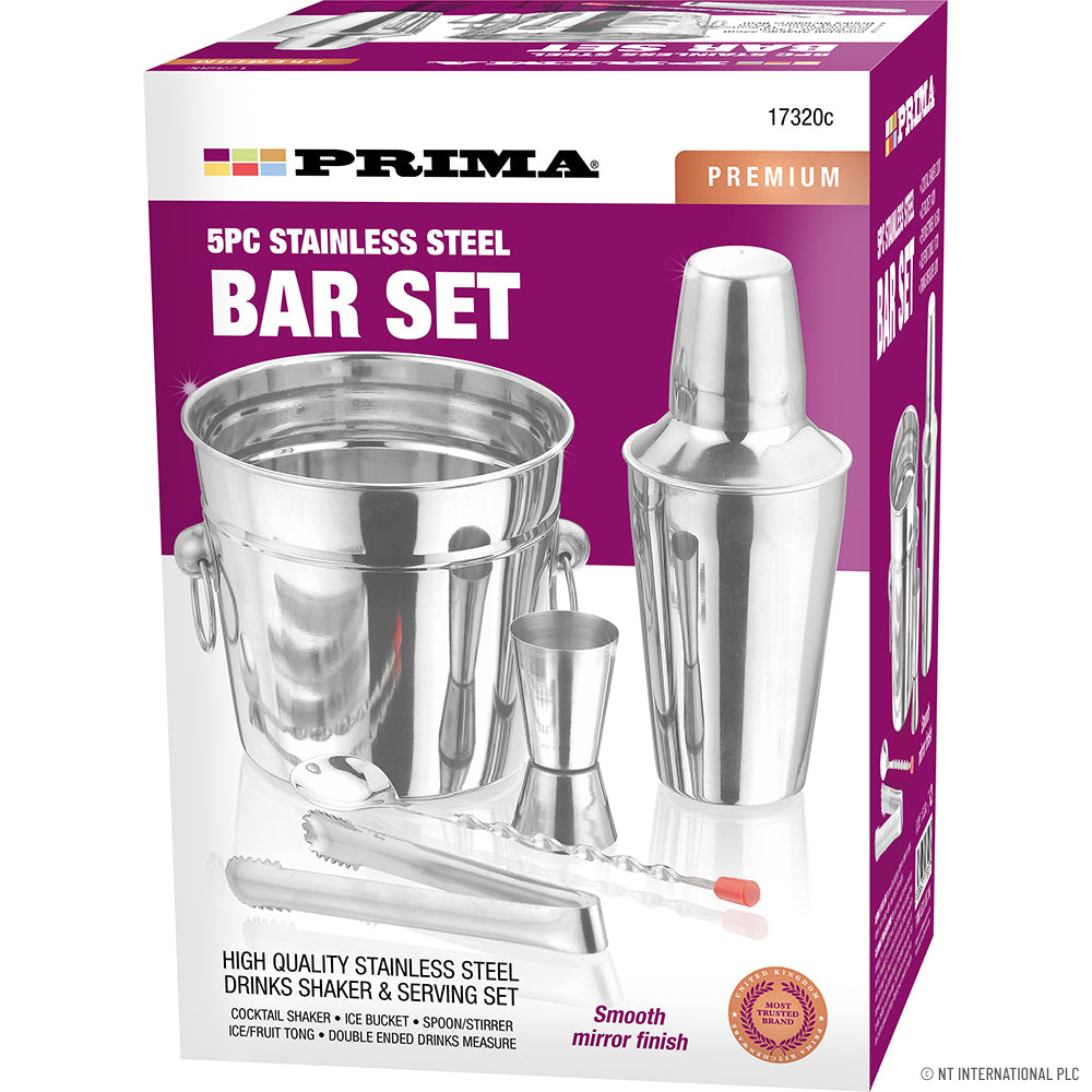 5pc S/S Deluxe Bar Set - Colour Box