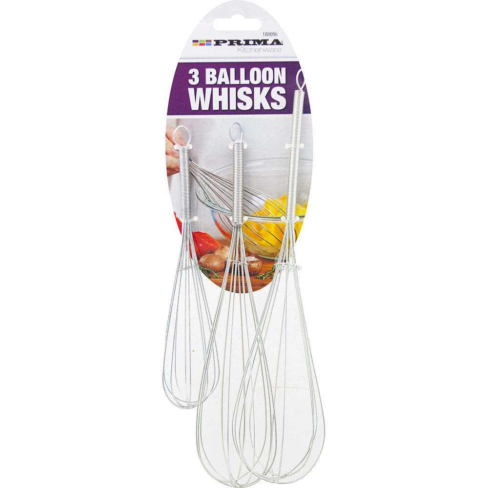 3pc Balloon Whisks on Card