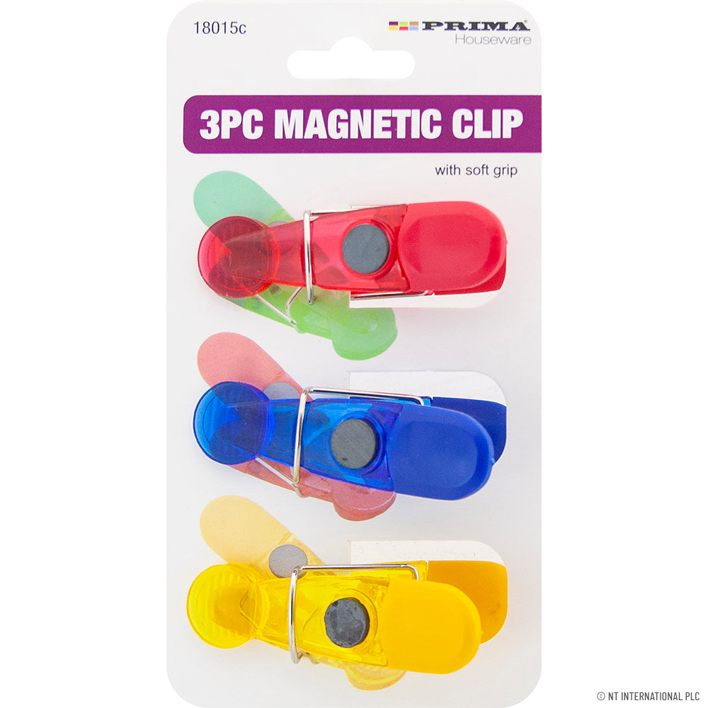 3pc Magnetic Clip with Soft Grip