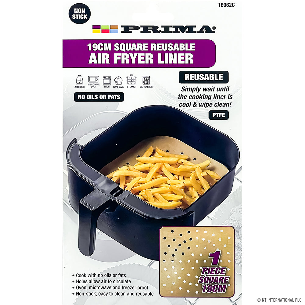 Reusable Air Fryer Liner Rectangle 19x19cm