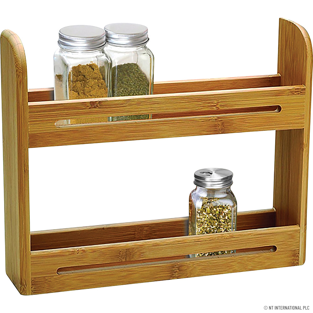 2 Tier Bamboo Spice Rack