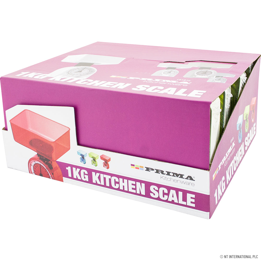 1kg Plastic Kitchen Scale - Display Box ( 12