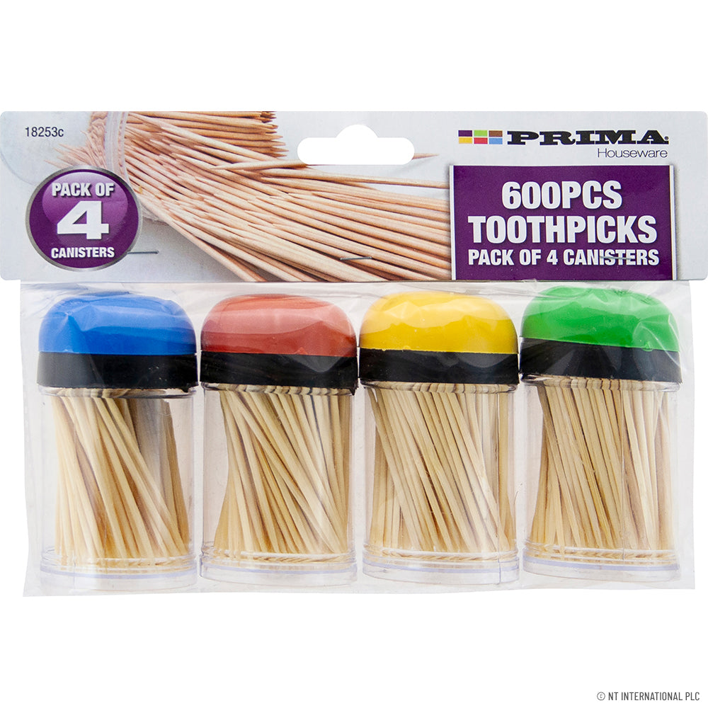 Peak Kit 4pc Toothpicks Canisters 600pcs - Peak Kit