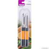 3pc S/S Peeler - Plastic Handle - White