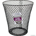 9" Waste Paper Basket Mesh - Black