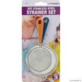 3pc S/Steel Strainer Set