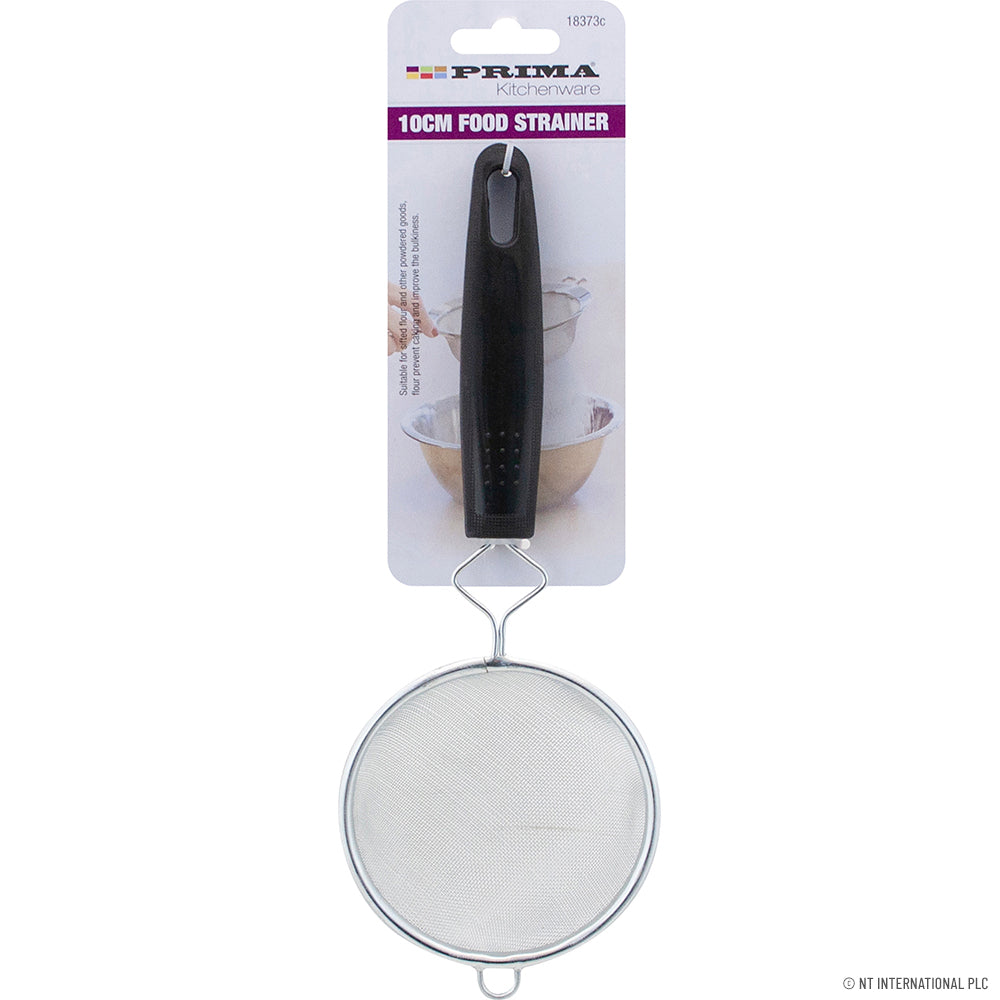 10cm Metal Tea Strainer - Black Handle