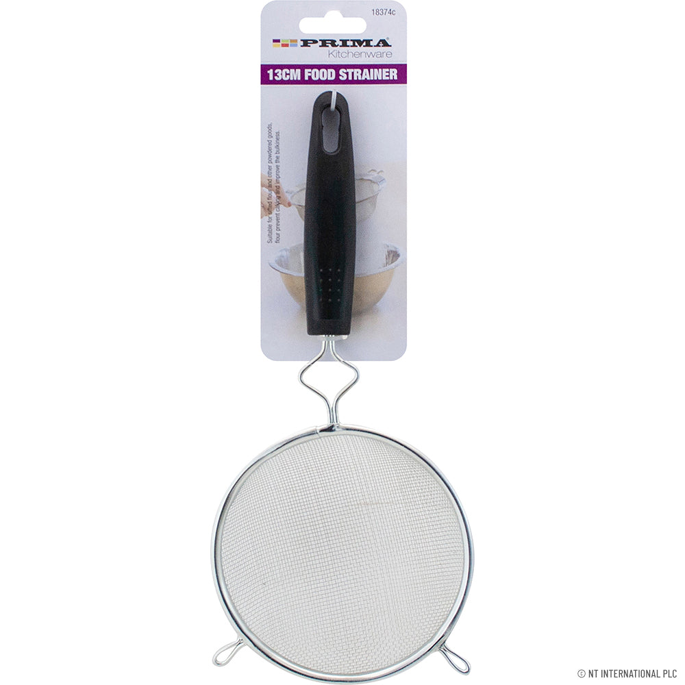 13cm Metal Tea Strainer - Black Handle