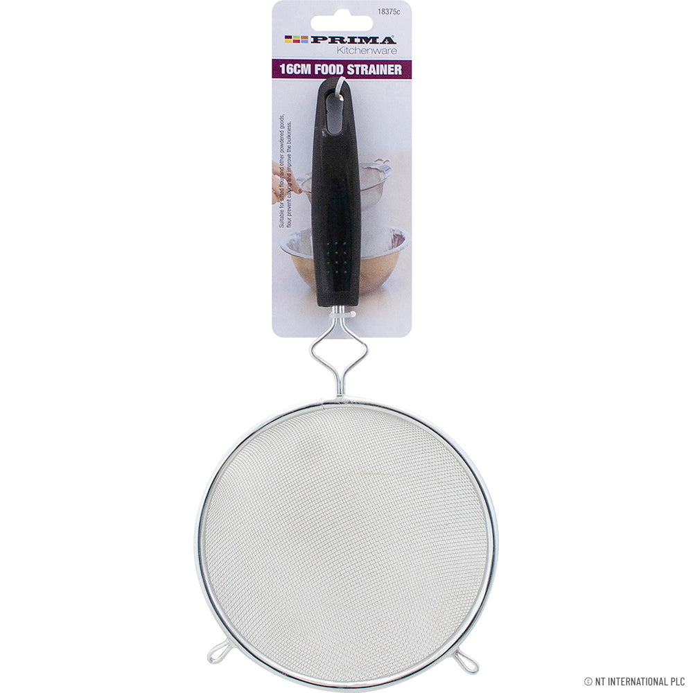 13cm Metal Tea Strainer - Black Handle
