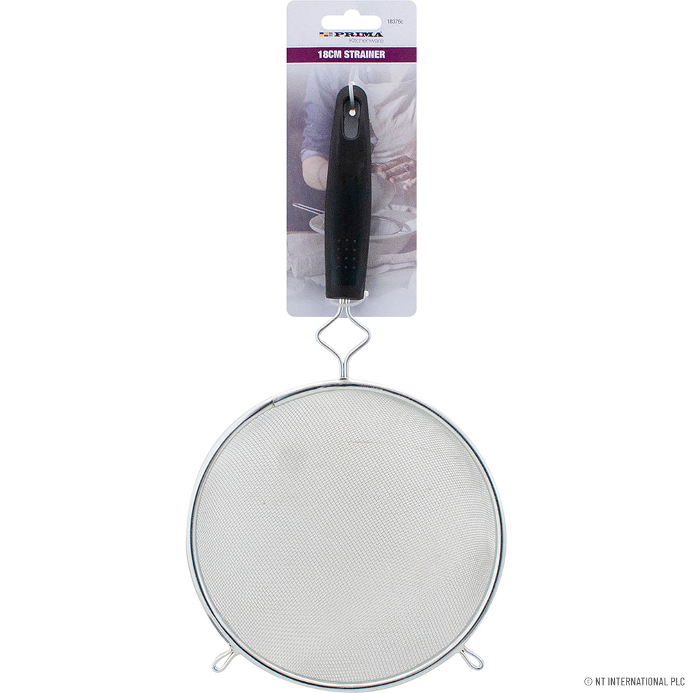 13cm Metal Tea Strainer - Black Handle