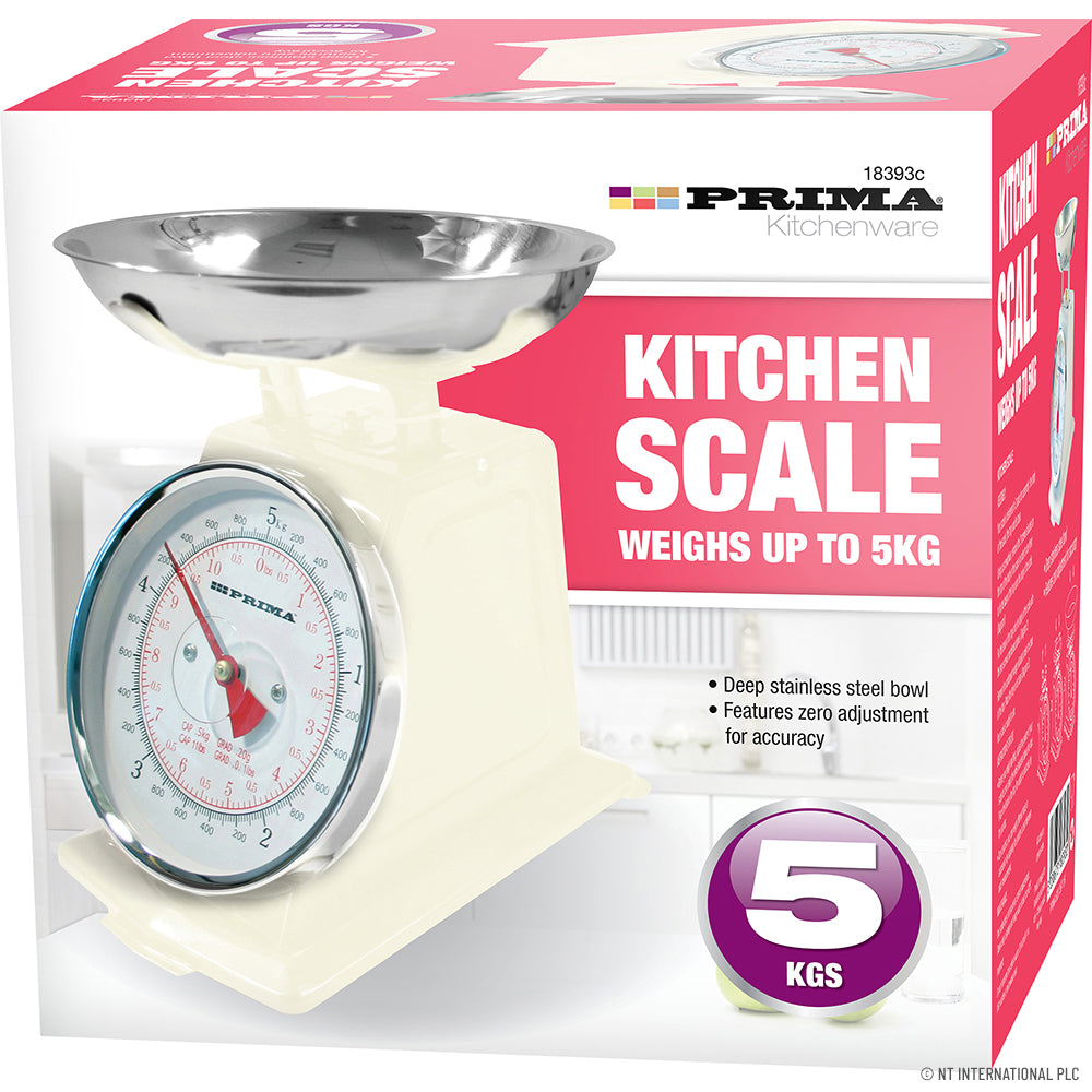 5kg Mechanical Kitchen Scale - Red
