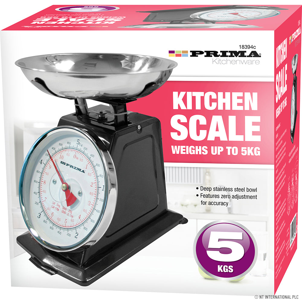 5kg Mechanical Kitchen Scale - Red