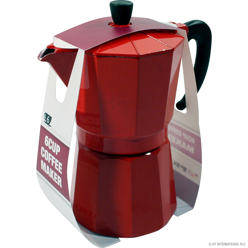 Peak Kit 6 Cup Coffee Maker in Red, Black and Cream - Peak Kit