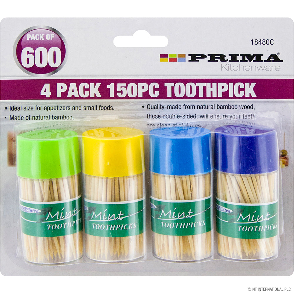 Peak Kit 4pc Toothpicks Canisters ( 4 x 150 ) - Peak Kit