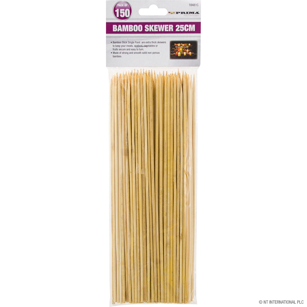 150pc - 25cm Bamboo Skewer