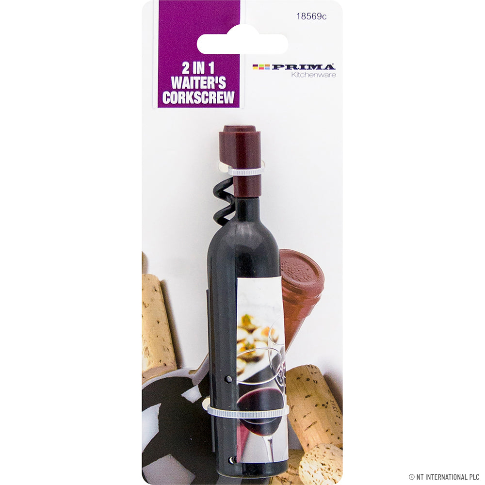 2 in 1 Waiter's Corkscrew Bottle Opener