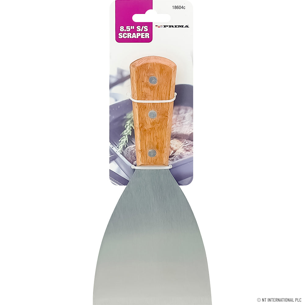 8.5" S/S Scraper W Beech Wood Handle