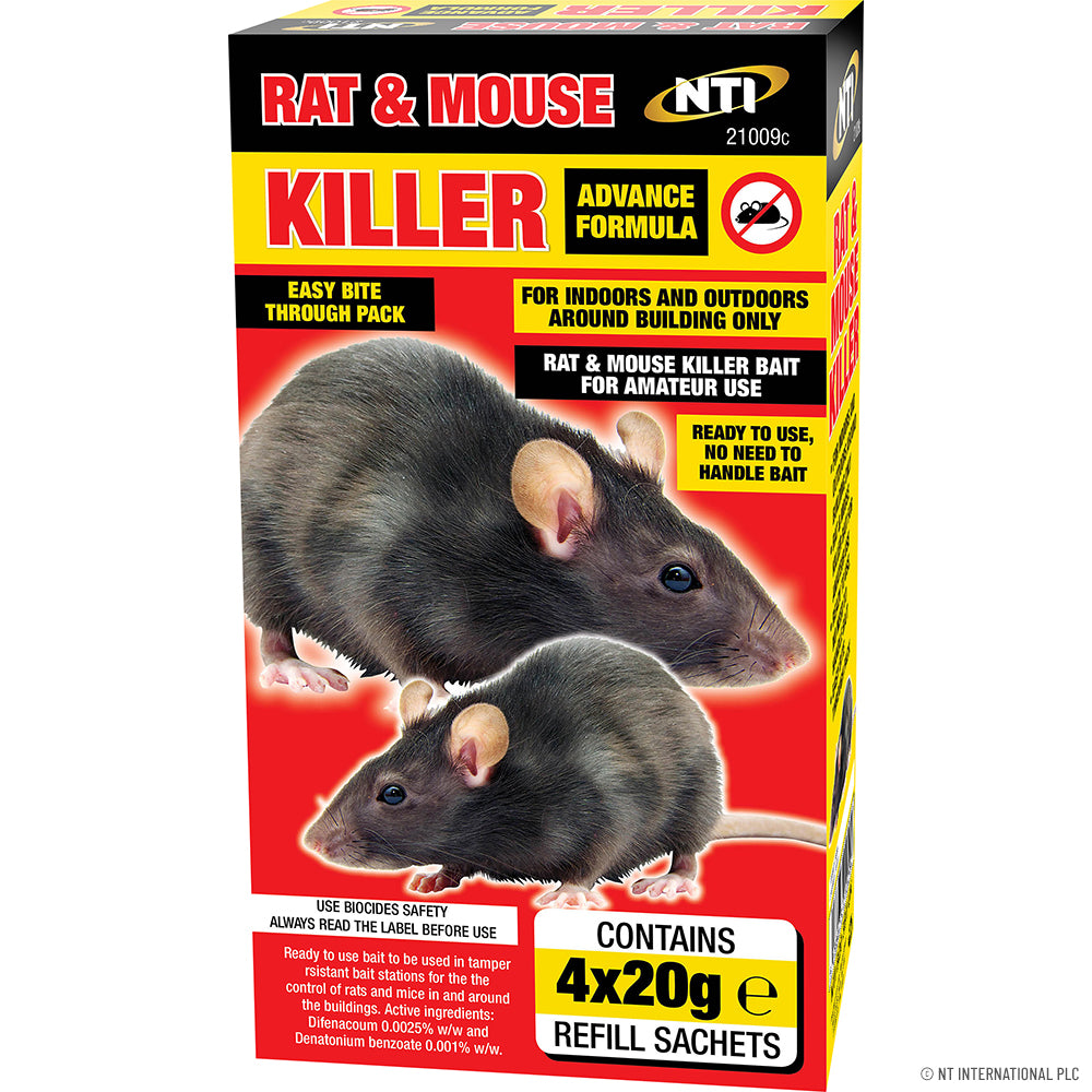 4 x 20g Rat & Mouse Killer - Display Box