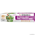 40pk Zipper Food Bags 17.8 x 20.3cm