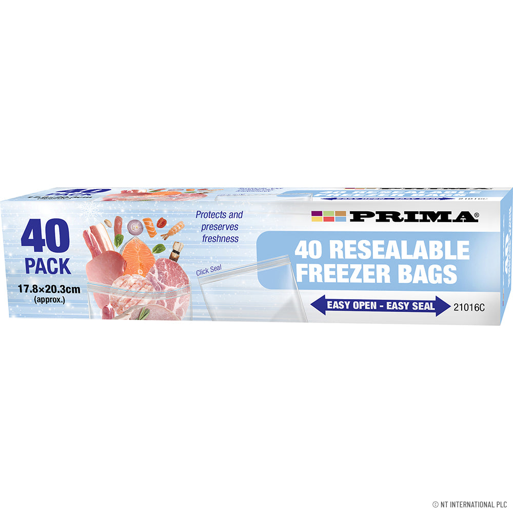 Peak Kit 40pk Zipper Freezer Bags 17.8 x 20.3cm - Peak Kit