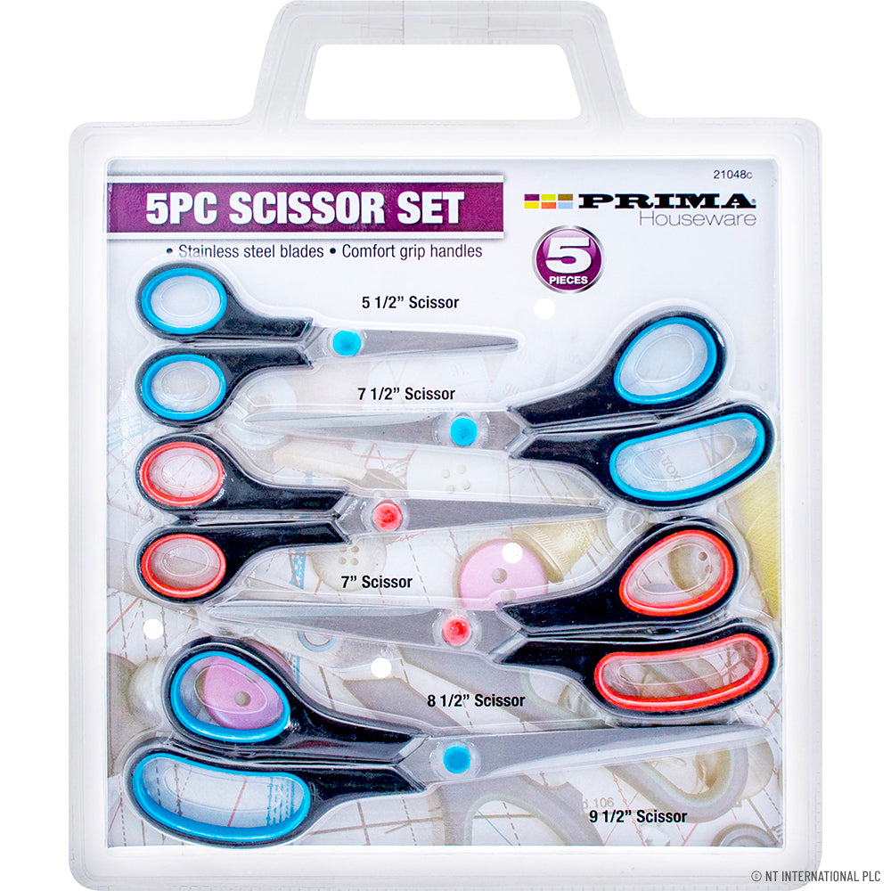 5pc Scissors Set - Comfort grip