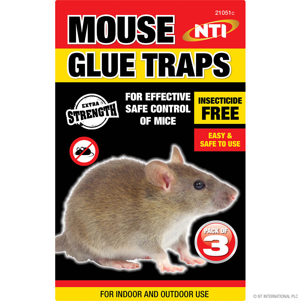 3pc Mouse Glue Traps - Display Box