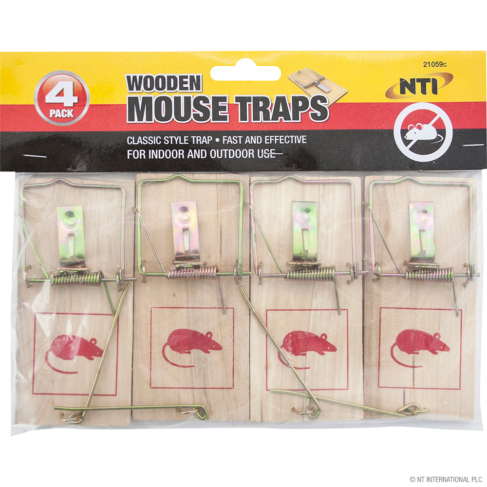 Peak Kit 4pc Wooden Mouse Traps - Peak Kit