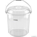 Bucket With Lid Steel Handle Clear