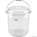 Bucket With Lid Steel Handle Clear