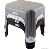 Diamond Step Stool- White, Silver, Black, Bro