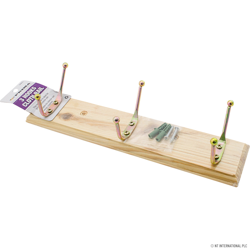 3 Hook Hat and Coat Rack