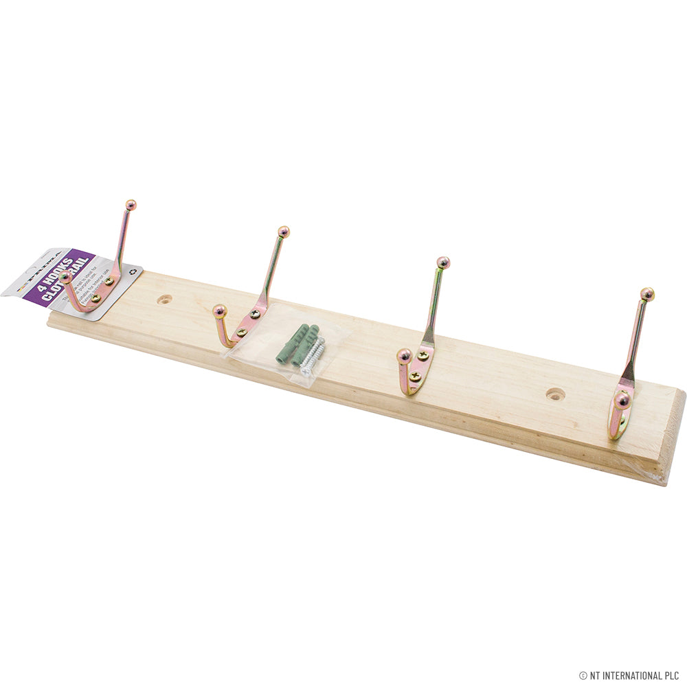 4 Hook Hat and Coat Rack
