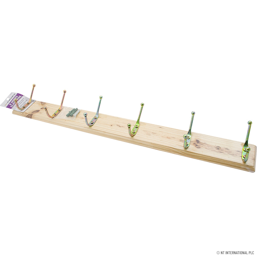 6 Hook Hat and Coat Rack