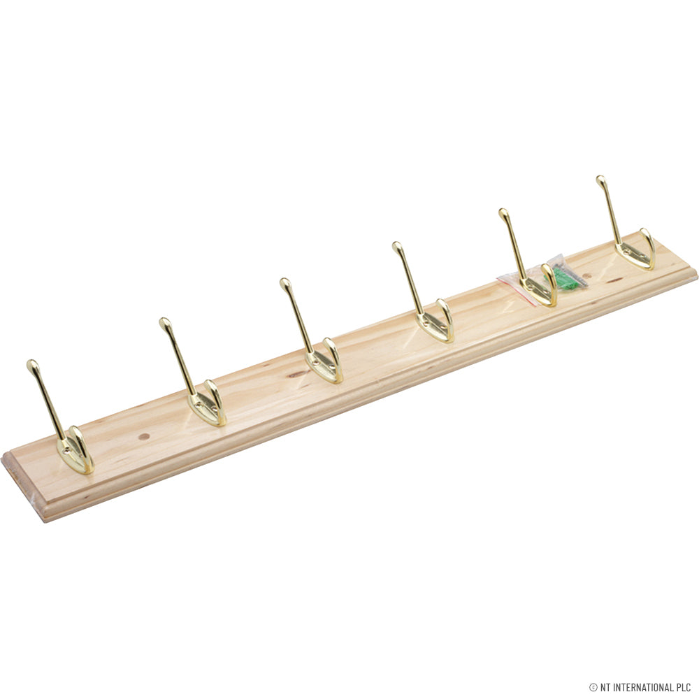 6 Hook Hat and Coat Rack