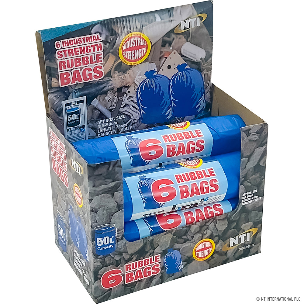 Blue Rubble Sacks 6pk