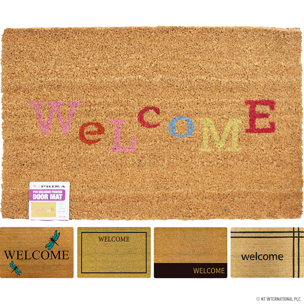 Natural Coir Plain - Welcome 45 x 75cm